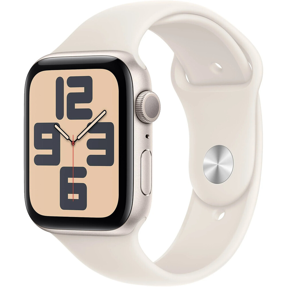 APPLE Watch SE 2024 GPS 40mm, csillagfény alumíniumtok, csillagfény sportszíj