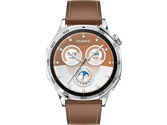 HUAWEI Watch GT 5 okosóra, barna bőr szíj, 46mm